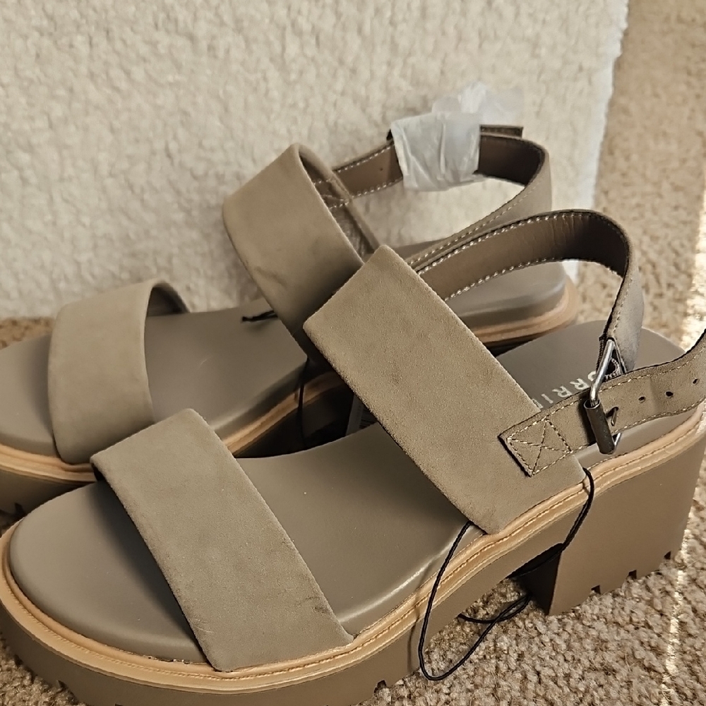 Torrid Taupe Platform Sandals